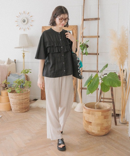 「niko and...」 半袖ブラウス MEDIUM ブラック レディース_画像8