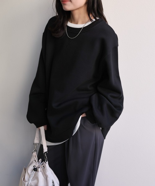 ap retro トレーナー スウェット レイヤード風裏起毛Bigトレーナー