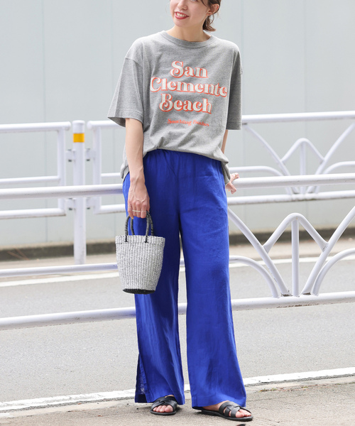 「JOURNAL STANDARD relume」 イージーパンツ 38 ブルー レディース_画像2