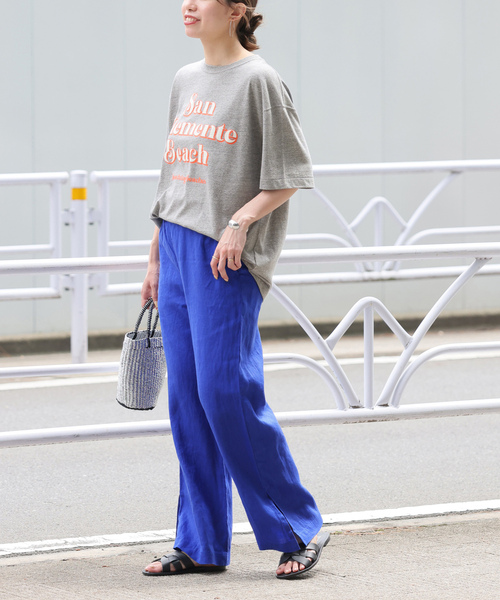 「JOURNAL STANDARD relume」 イージーパンツ 38 ブルー レディース_画像3