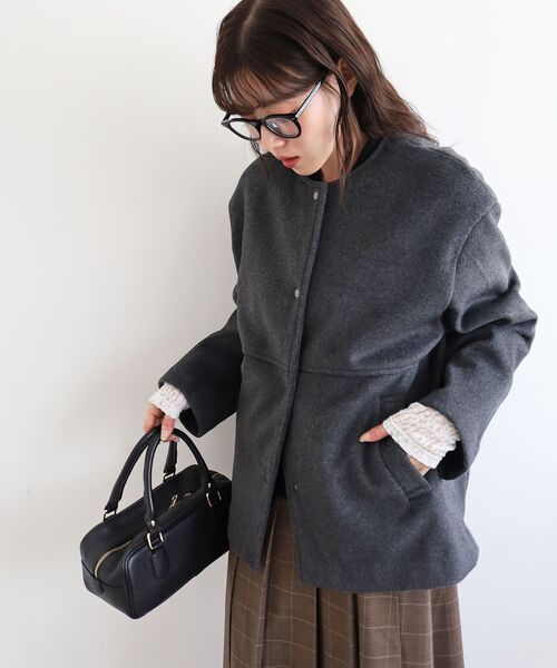 【シンプソンズ 様】3.1 Phillip lim ノーカラー ニットコート sakishimatokyo ノーカラーコート コート 「選べる柄」ノーカラー