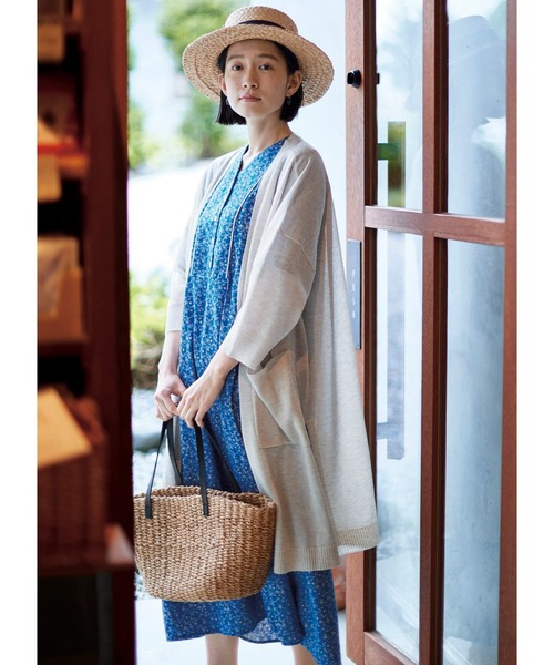 「Sunny clouds」 半袖ワンピース MEDIUM ブルー レディース_画像5