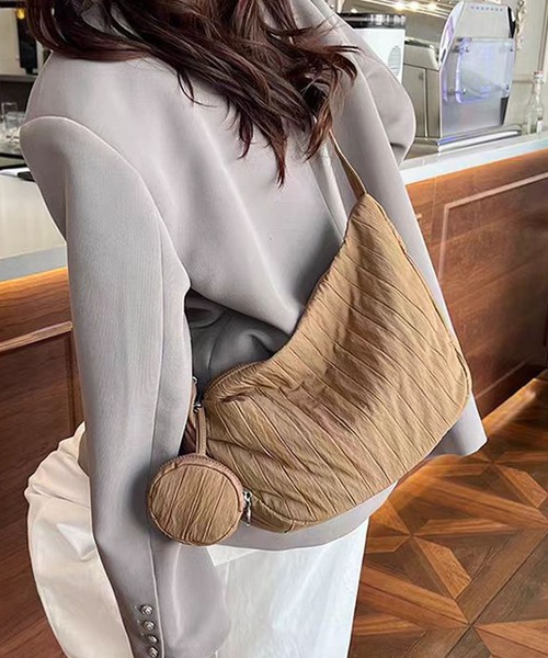 NuNuNa ショルダーバッグ バッグ 「NuNuNa」ミニポーチ付き ナイロン