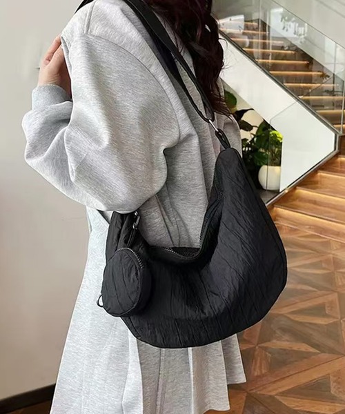 NuNuNa ショルダーバッグ バッグ 「NuNuNa」ミニポーチ付き ナイロン