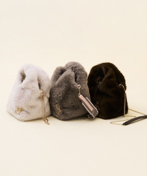 snidel スナイデル ファーバッグ ブラウン スナイデル SNIDEL ファーバケットバッグ （BRW） - ファッション通販