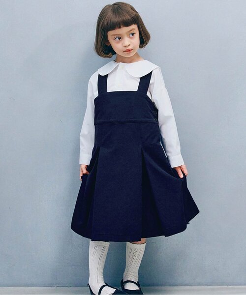 フォーマル 発表会 卒園式 入学式 「ジュニア対応」サスペンダープリーツジャンパースカート キッズ 子供服 女の子 | p.premier | 03