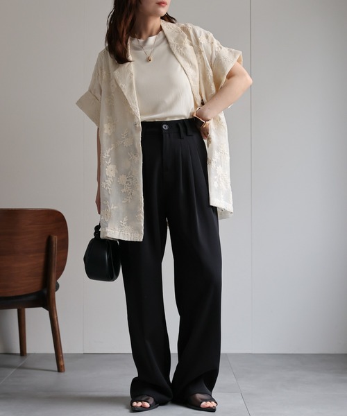 「ap retro」 テーラードジャケット FREE グレイッシュベージュ レディース_画像9