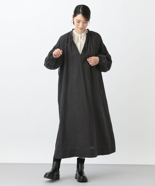 studio CLIP natural by clip リネンオールインワン 黒 studio CLIP natural by clip リネンオールインワン 黒 studio CLIP