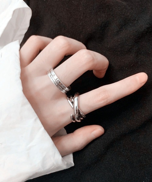 指輪 リング 「456685」デザインリング2点セット(RZ) レディース