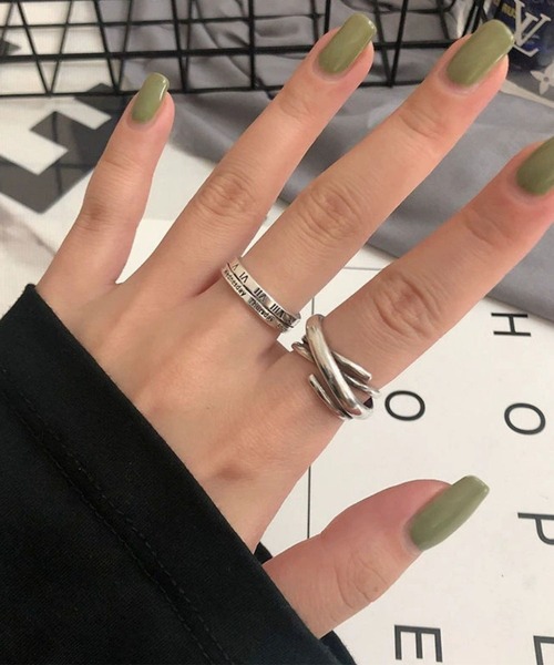 指輪 リング 「456685」デザインリング2点セット(RZ) レディース