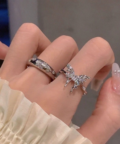 指輪 リング 「456685」デザインリング2点セット(RZ) レディース