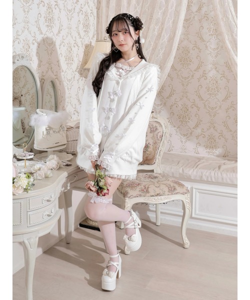 NOEMIE（ノエミー） カーディガン メニーリボンケーブルセーラカーデ