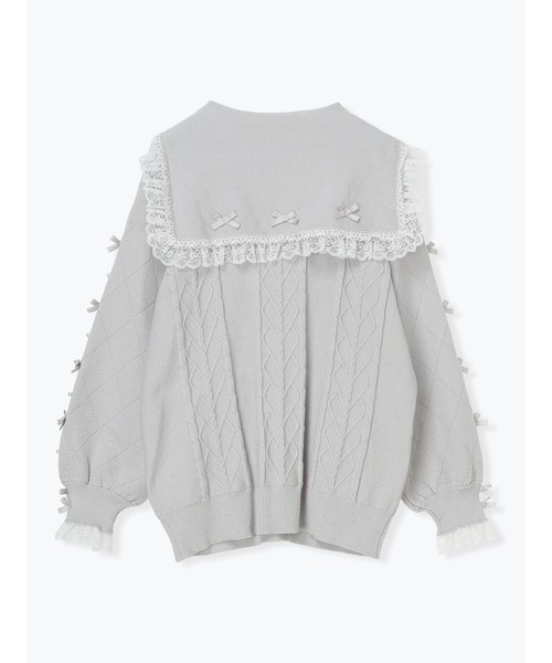 NOEMIE（ノエミー） カーディガン メニーリボンケーブルセーラカーデ