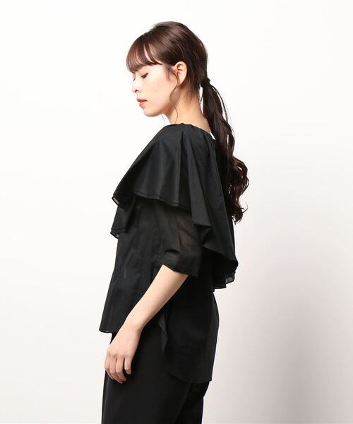 「TITE IN THE STORE」 7分袖ブラウス 38 ブラック レディース_画像2
