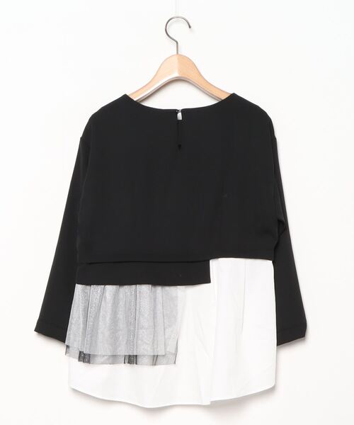 「RAW FUDGE」 7分袖ブラウス M ブラック レディース_画像2