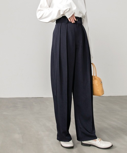 「BONLECILL」 パンツ L ネイビー レディース_画像5