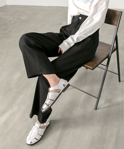 「BONLECILL」 パンツ L ネイビー レディース_画像6