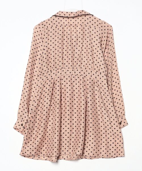 「Dosch」 ドット柄シャツワンピース M ベージュ レディース_画像2