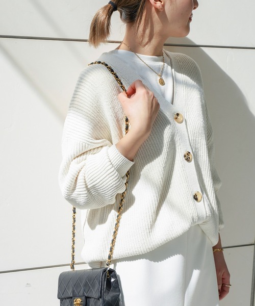 ドゥーズィエムクラス　FFカーディガン　ウール　ブラック Deuxieme Classe（ドゥーズィエムクラス）の「【MARIA McMANUS/マリア