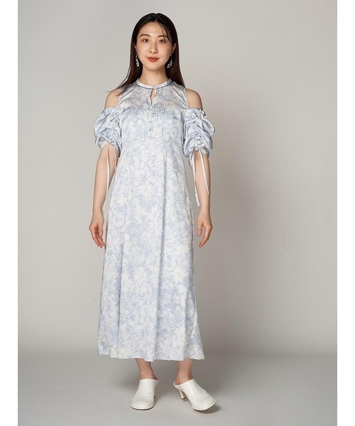 LILY BROWN（リリーブラウン） 半袖ワンピース ONE SIZE ブルー