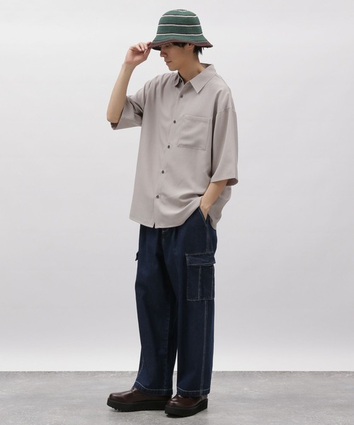 「LAKOLE」 半袖シャツ MEDIUM ホワイト メンズ_画像3