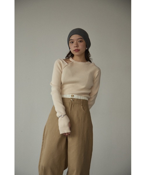 「DRWCYS」 長袖ニット FREE レッド レディース_画像4