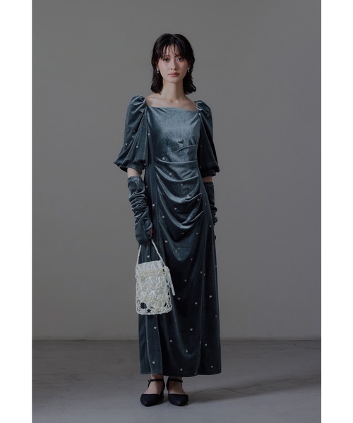 niana（ニアナ） ドレス スイートハートベロアドレス 結婚式 二次会