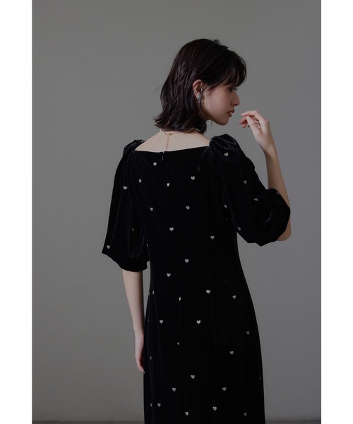 niana（ニアナ） ドレス スイートハートベロアドレス 結婚式 二次会