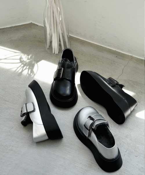 「Bulue.」 シューズ 38 シルバー レディース_画像4