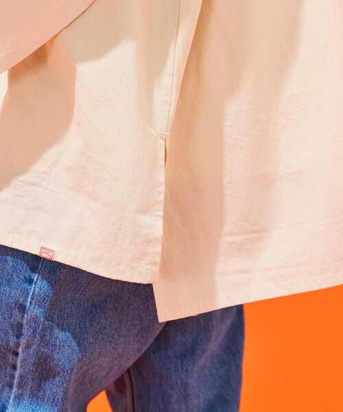 「HINSON」 長袖シャツ MEDIUM ベージュ メンズ_画像4