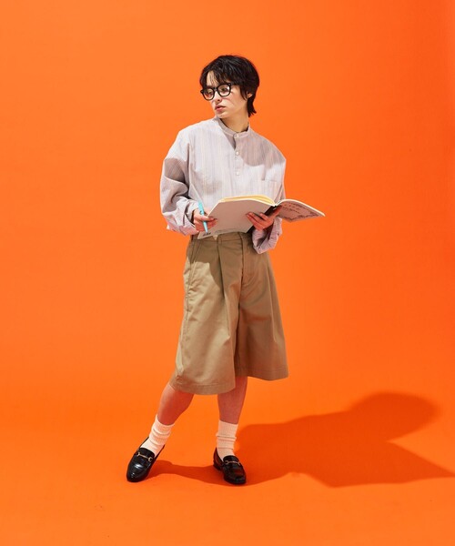 「HINSON」 長袖シャツ MEDIUM ベージュ メンズ_画像7