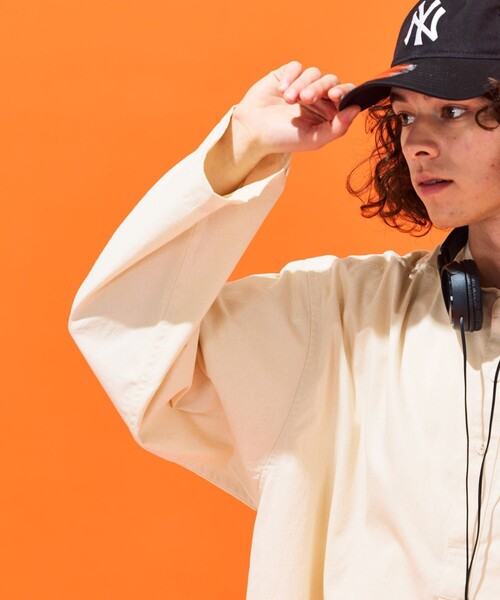 「HINSON」 長袖シャツ MEDIUM ベージュ メンズ_画像8