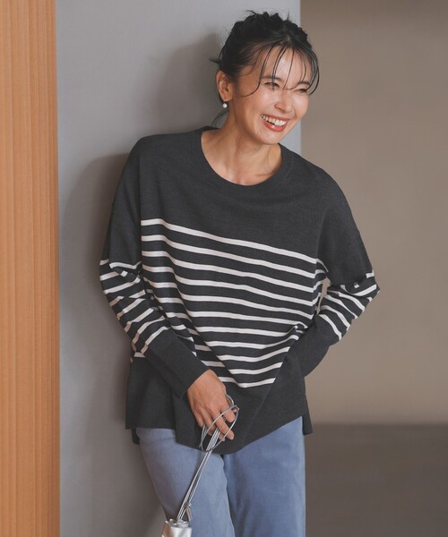 「UNFILO」 長袖ニット LARGE オレンジ レディース_画像3