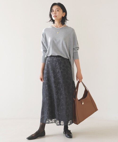 「UNFILO」 長袖ニット LARGE オレンジ レディース_画像6