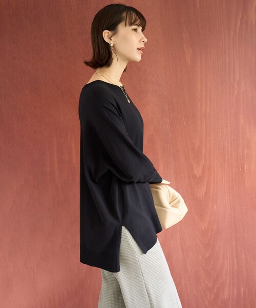 「UNFILO」 長袖ニット LARGE オレンジ レディース_画像7