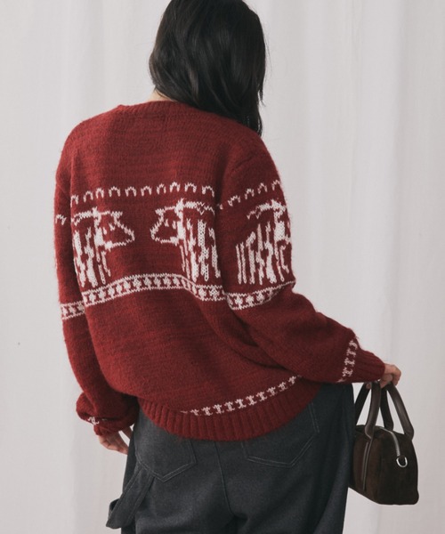 M*u様 N.O.UN/TRICOT レッド ニットセーター 38/40 M*u様 N.O.UN/TRICOT レッド ニットセーター 38/40 N.O.UN/TRICOT