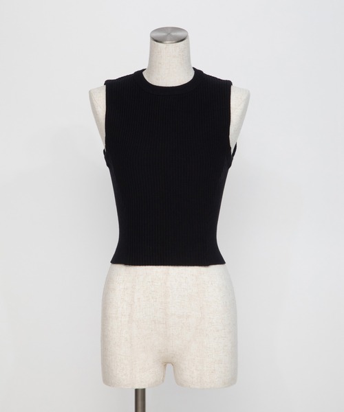 「WCJ」 ノースリーブニット FREE オレンジ レディース_画像2