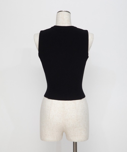 「WCJ」 ノースリーブニット FREE オレンジ レディース_画像3