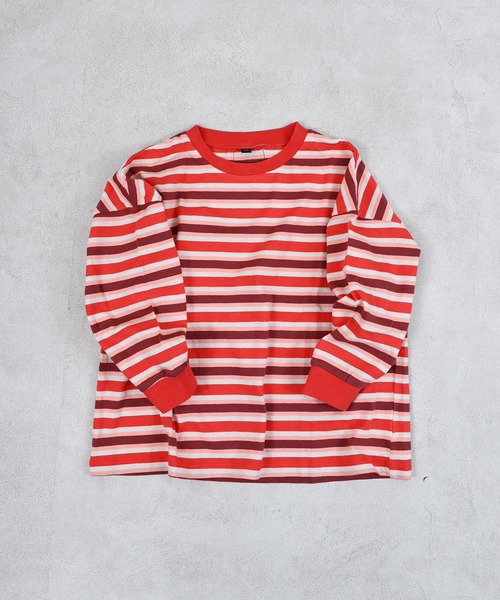 MARKEY'S（マーキーズ） tシャツ 先染めマルチボーダーロンティー
