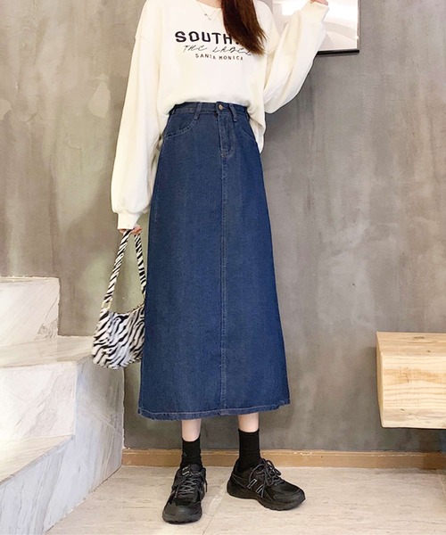 「Amulet」 デニムスカート L ブラック レディース_画像3