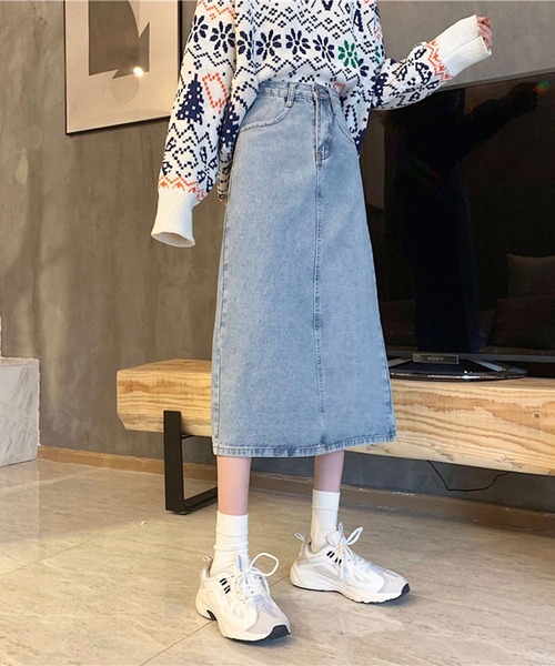 「Amulet」 デニムスカート L ブラック レディース_画像5