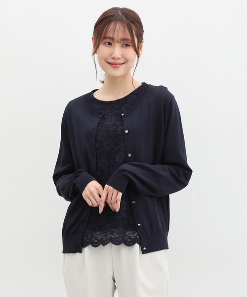 「Honeys」 カーディガン M ブルー レディース_画像7