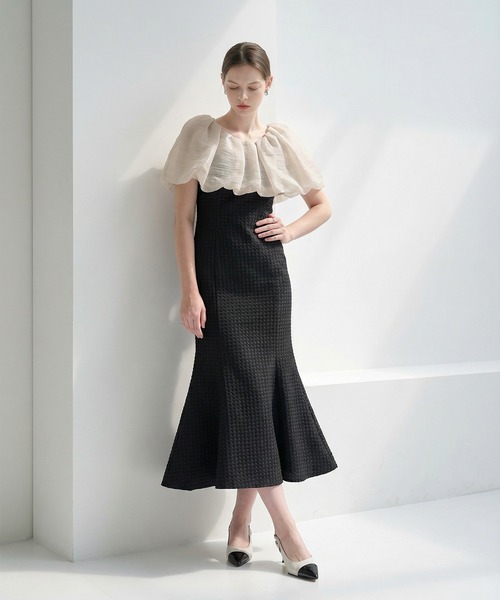 Leja（レジャ） ドレス 「LEJA」2WAYオフショルダーパフスリーブ