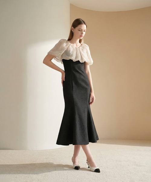 Leja（レジャ） ドレス 「LEJA」2WAYオフショルダーパフスリーブ