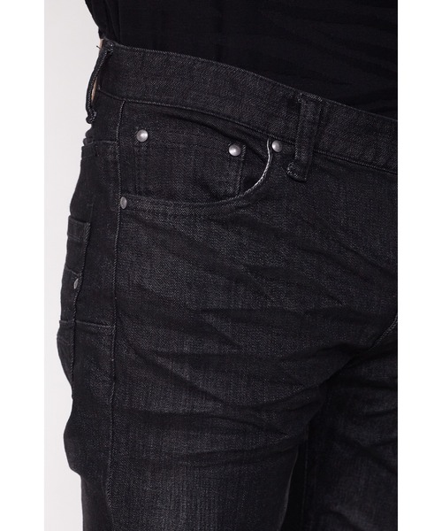 「TORNADO MART」 スキニーデニムパンツ L ネイビー メンズ_画像8