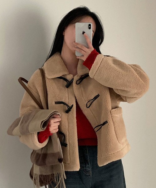 「Jasmine Grandiflorum」 ダッフルコート FREE モカ レディース_画像5