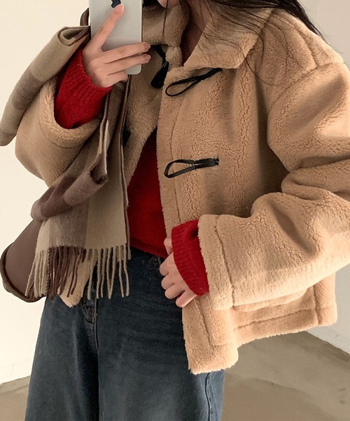 「Jasmine Grandiflorum」 ダッフルコート FREE モカ レディース_画像7