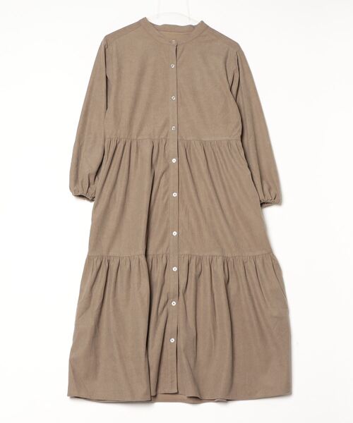 「mil」 長袖ワンピース X-SMALL ダークベージュ レディース_画像2