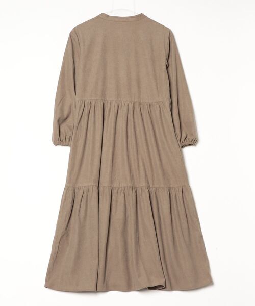 「mil」 長袖ワンピース X-SMALL ダークベージュ レディース_画像3