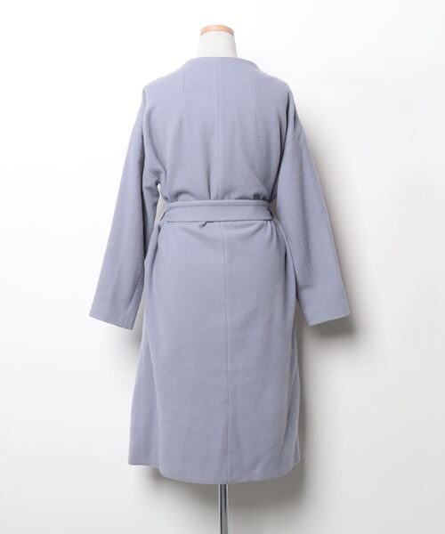 「TIARA」 ノーカラーコート M ブルー系その他 レディース_画像2